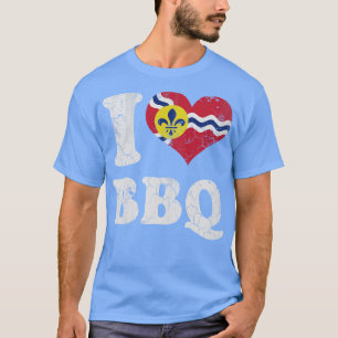 Liebe St Louis Missouri GRILLEN Barbecue Grill Gri T-Shirt