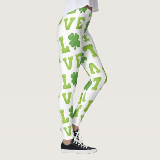 Liebe St Patrick's Day Clover Leggings (Rechts)