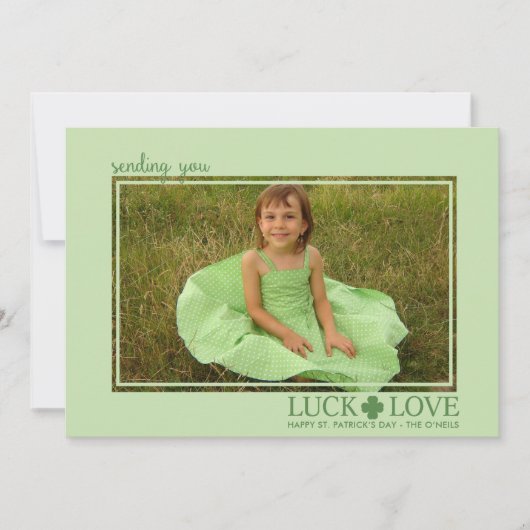 Liebe St. Patrick's Day Foto Cards (Vorderseite)