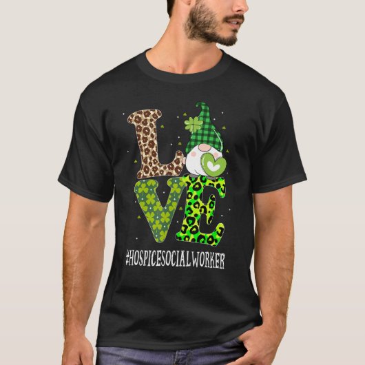 Liebe St Patricks Day Gnome L T-Shirt (Vorderseite)