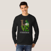 Liebe St Patricks Day Gnome Leopa T-Shirt (Vorne ganz)