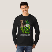 Liebe St Patricks Day Gnome Leopard S T-Shirt (Vorne ganz)