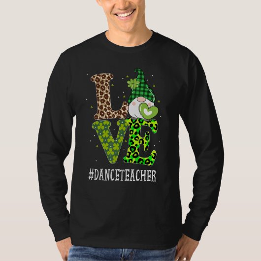 Liebe St Patricks Day Gnome Leopard S T-Shirt (Vorderseite)