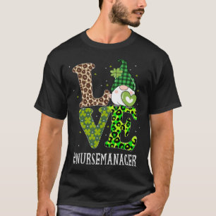 Liebe St Patricks Day Gnome Leopard W T-Shirt