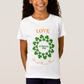 Liebe St Patrick's Day Kleeblatt Circle Personalis T-Shirt (Vorderseite)