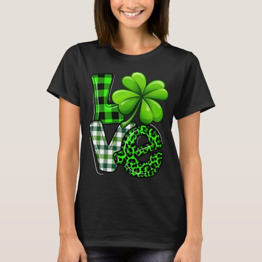 Liebe St Patricks Day Matching Family Kleeblatt Gr T-Shirt (Vorderseite)