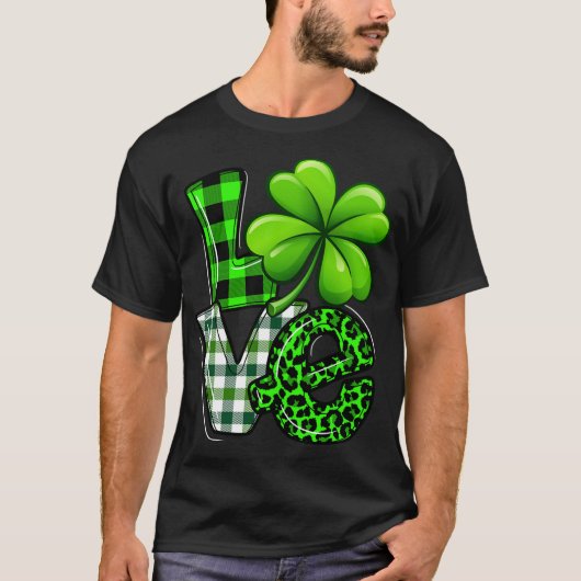 Liebe St Patricks Day Matching Family Kleeblatt Gr T-Shirt (Vorderseite)