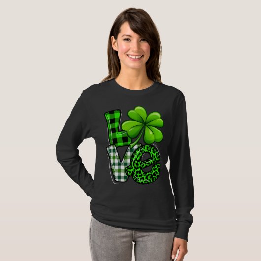 Liebe St Patricks Day Matching Family Kleeblatt Gr T-Shirt (Vorne ganz)