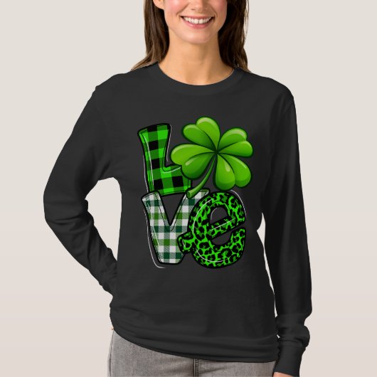 Liebe St Patricks Day Matching Family Kleeblatt Gr T-Shirt (Vorderseite)