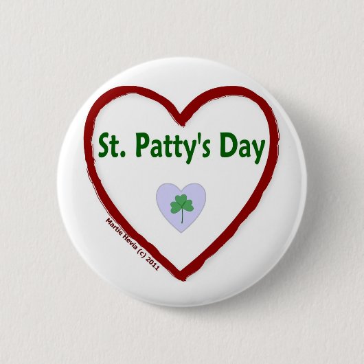Liebe St. Patty Button (Vorderseite)