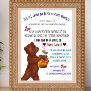 Liebe Staat Honey Bear Poster