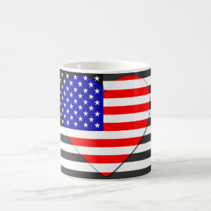 Liebe Staaten - Flag Vintage Mugs Verwandlungstasse