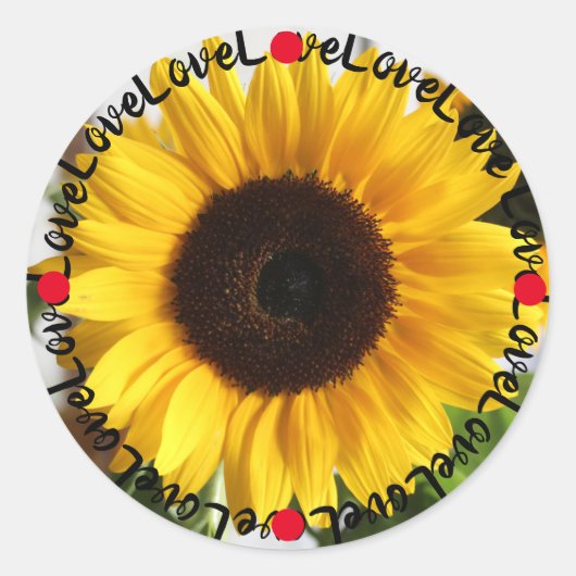 Liebe ständig runder aufkleber (Vorderseite)