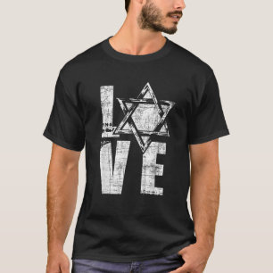 Liebe Star von David jüdischem Judentum Israeliten T-Shirt