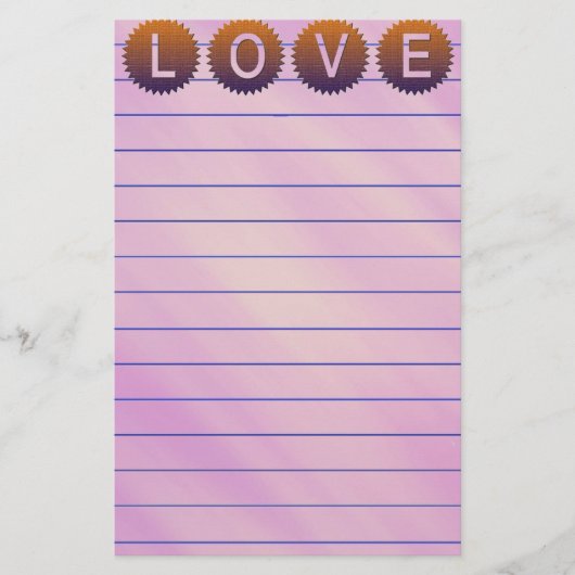 Liebe Stationery Briefpapier (Vorderseite)