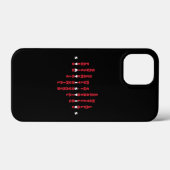 Liebe Statistik iPhone Case (dunkle Farbe) (Rückseite (Horizontal))