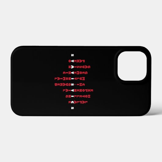 Liebe Statistik iPhone Case (dunkle Farbe) (Rückseite (Horizontal))