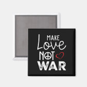 Liebe statt Frieden Friedlich zu fördern Magnet (Vorderseite/Rückseite)