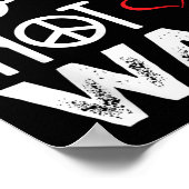 Liebe statt Frieden Friedlich zu fördern Poster (Ecke)