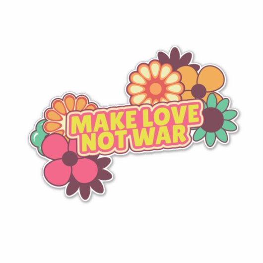 Liebe statt Krieg Aufkleber (Vorderseite)