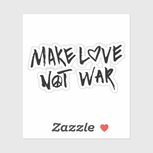 Liebe statt Krieg Aufkleber (Blatt)