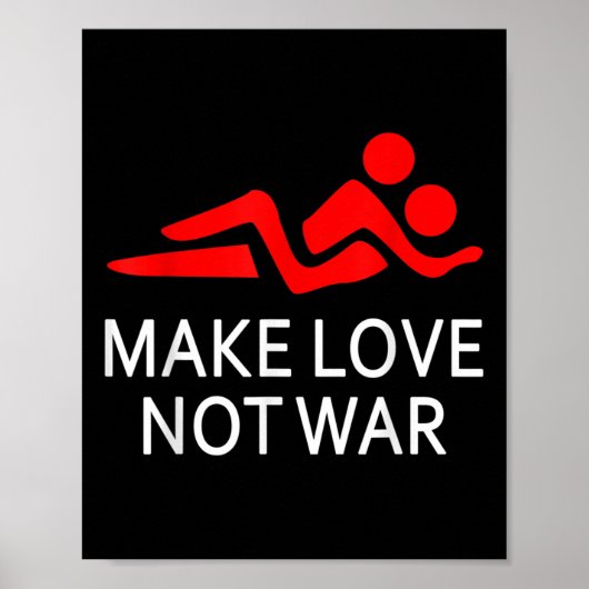 Liebe statt Krieg glücklich machen Hippy Sprichwor Poster (Vorne)