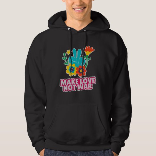 Liebe statt Krieg Hoodie (Vorderseite)