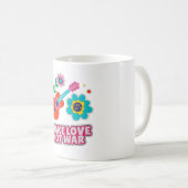 Liebe statt Krieg Kaffeetasse (VorderseiteRechts)