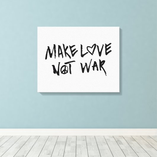 Liebe statt Krieg Leinwanddruck (Insitu (Holzboden))