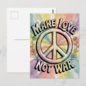 Liebe statt Krieg Postkarte (Vorne/Hinten)
