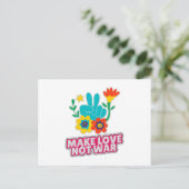 Liebe statt Krieg Postkarte (Stehend Vorderseite)