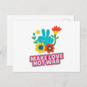Liebe statt Krieg Postkarte (Vorne/Hinten)