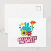 Liebe statt Krieg Postkarte (Vorne/Hinten)