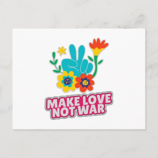 Liebe statt Krieg Postkarte (Vorderseite)
