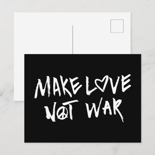 Liebe statt Krieg Postkarte (Vorne/Hinten)