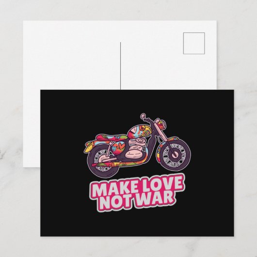 Liebe statt Krieg Postkarte (Vorne/Hinten)