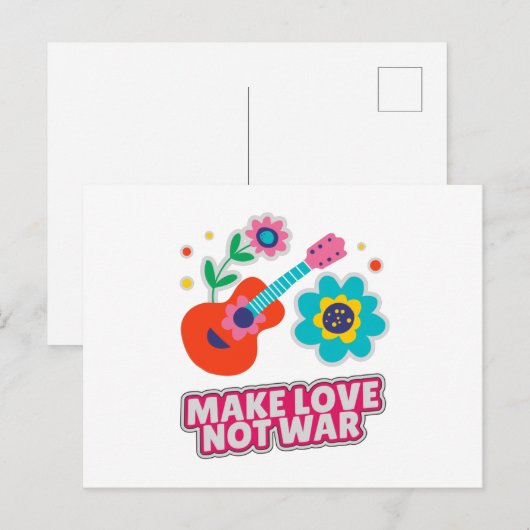 Liebe statt Krieg Postkarte (Vorne/Hinten)