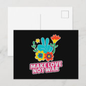 Liebe statt Krieg Postkarte (Vorne/Hinten)