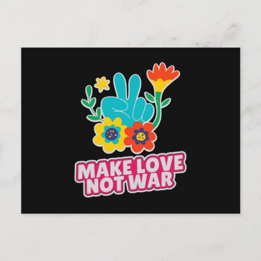 Liebe statt Krieg Postkarte (Vorderseite)