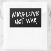 Liebe statt Krieg Rechteckiger Aufkleber (Tasche)