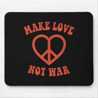 Liebe statt Krieg Retro-Hippie-Friedenszeichen Mousepad