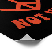 Liebe statt Krieg Retro-Hippie-Friedenszeichen Poster (Ecke)