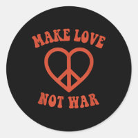 Liebe statt Krieg Retro-Hippie-Friedenszeichen