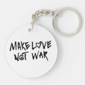 Liebe statt Krieg Schlüsselanhänger (Rückseite)