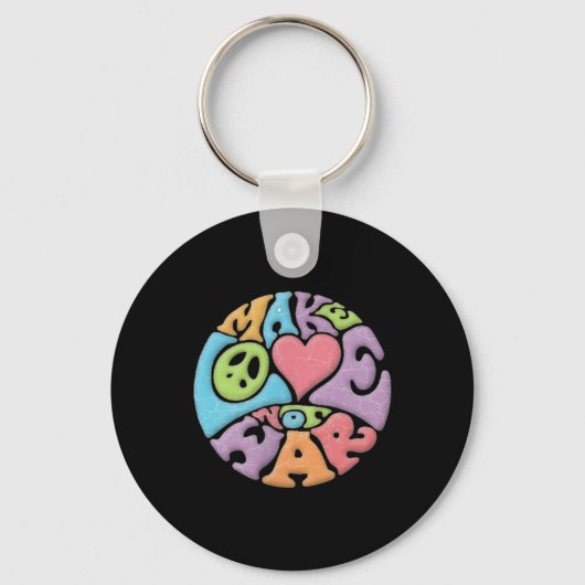 Liebe statt Krieg Schlüsselanhänger (Vorderseite)