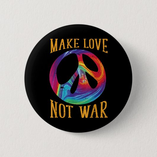 Liebe statt Krieg - Symbol des Friedens Button (Vorderseite)