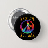 Liebe statt Krieg - Symbol des Friedens Button (Vorne & Hinten)