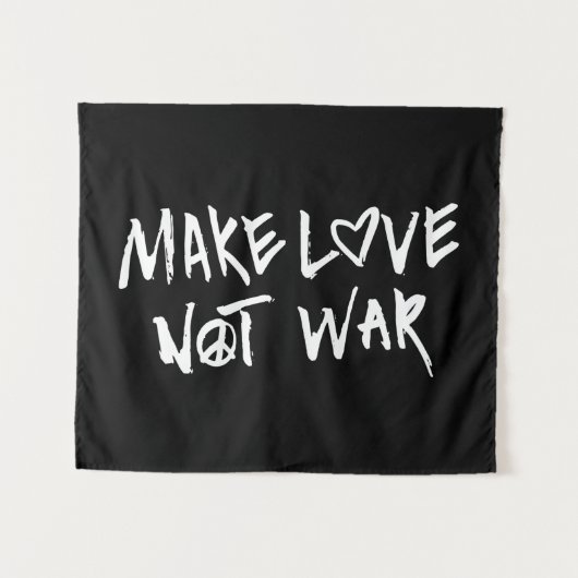 Liebe statt Krieg Wandteppich (Vorderseite (Horizontal))