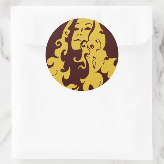 Liebe statt Kriegshilfemädchen Runder Aufkleber (Tasche)