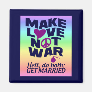 Liebe statt Kriegsmagnet Magnet